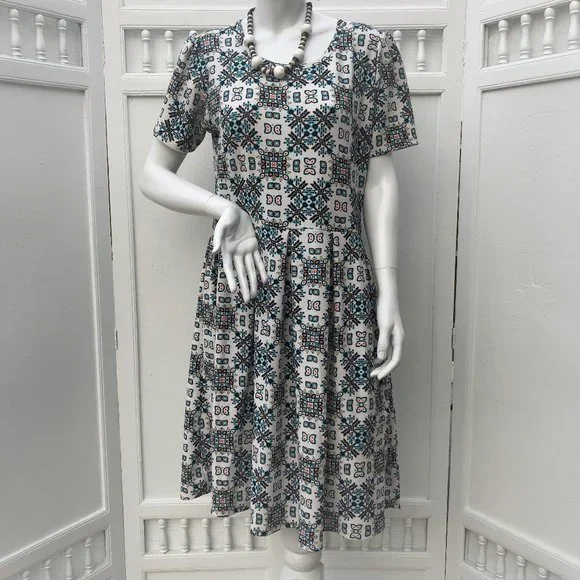 Vintage LuLaRoe Unicorn Amelia Womens Pleated Party A-Line Dress Pockets Size XL Vintage LuLaRoe Unicorn Amelia Womens Pleated Party A-Line Dress Pockets Size XL